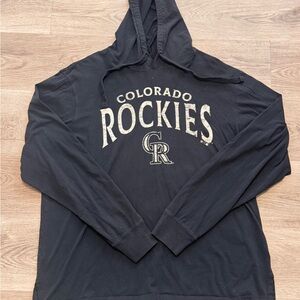 47 brand Colorado Rockies MLB Velocity Headline 100% Cotton Hooded Long Sleeve